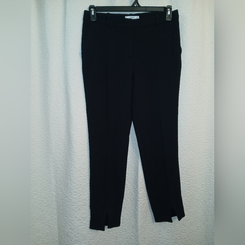 Mango Black Straight Leg Pants